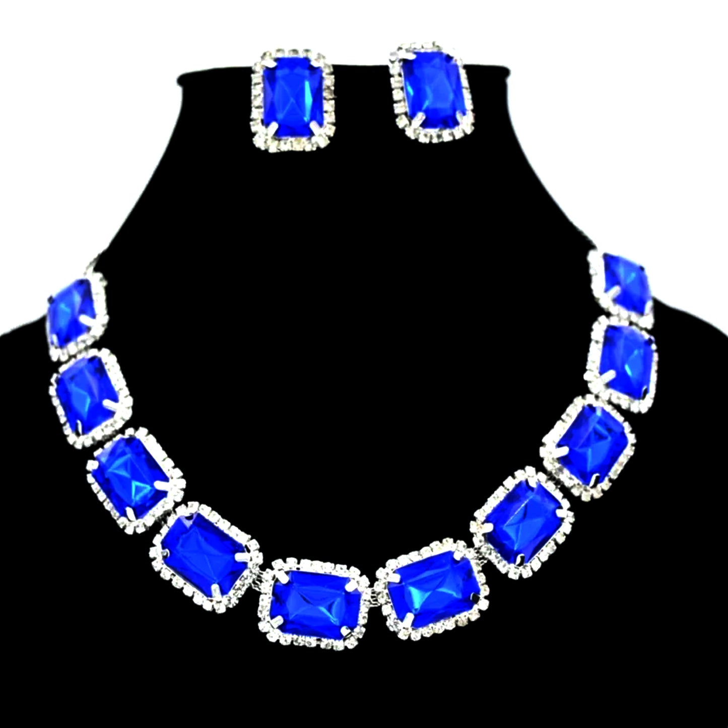 Diamond Necklace And Earrings Set (1 Set Mix Color)