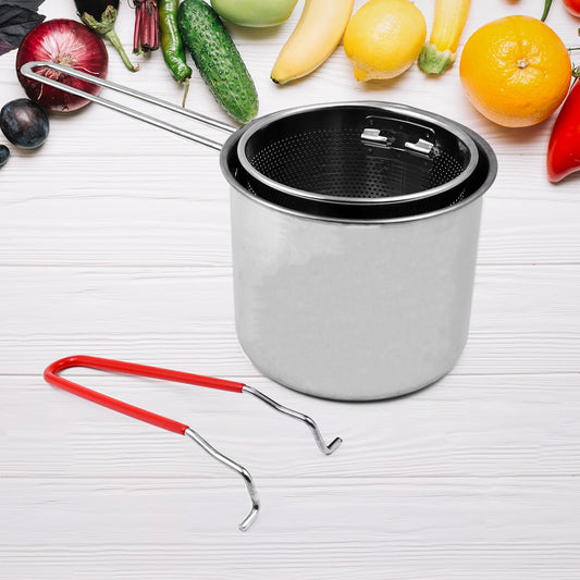 Oil-Saving Deep Fryer Pot with Removable Basket
